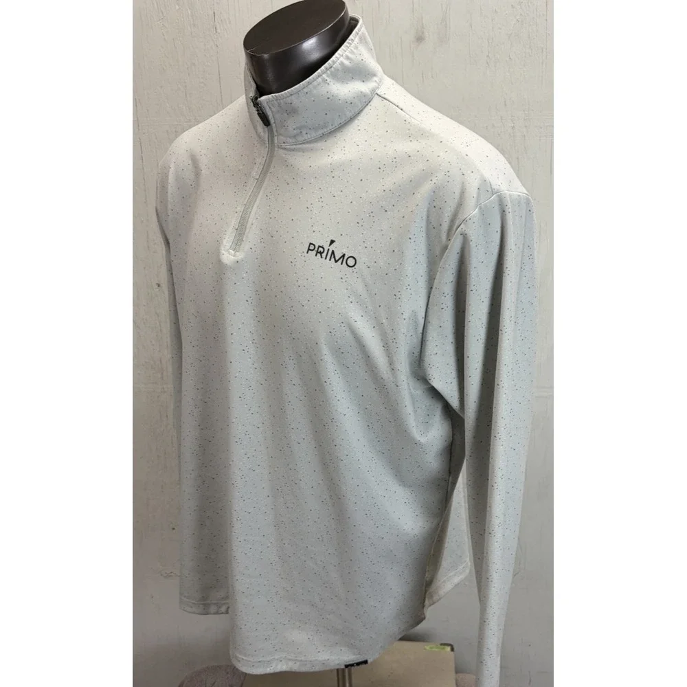 Mens Primo Golf 1/4 Zip Pullover Sweater Jacket Long Sleeve Stretch Performance